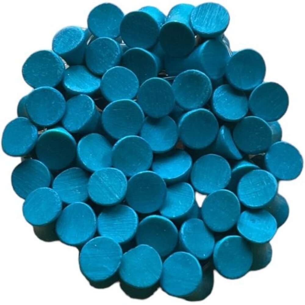 Turquoise Circle Cluster Brooch Pin With Safety Clasp